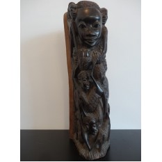 Sculptura in lemn de abanos, personaje feminine